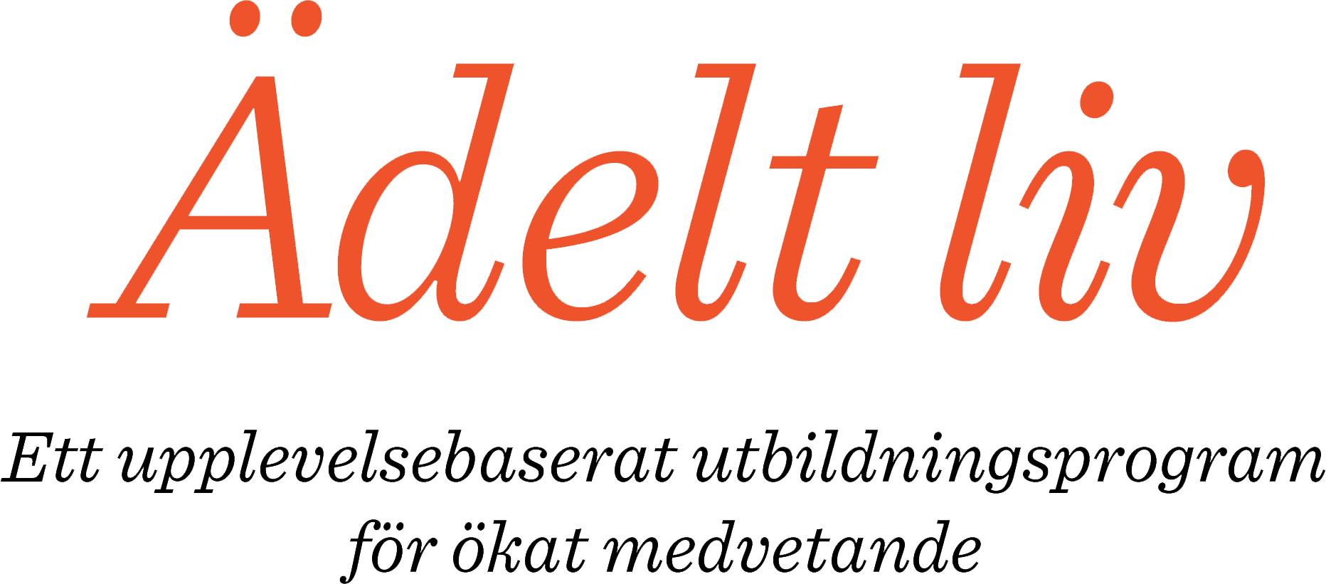 Logotyp - Ädelt Liv - Ett upplevelsebaserat utbildningsprogram för ökat medvetande om kommunikation, bemötande och samarbete